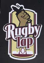 The pub sign. Rugby Tap Room, Rugby, Warwickshire