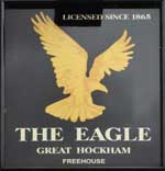 The pub sign. Eagle, Great Hockham, Norfolk