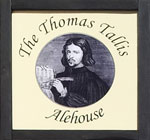 The pub sign. The Thomas Tallis Alehouse, Canterbury, Kent