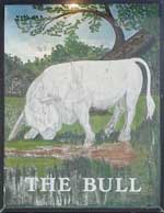 The pub sign. The Bull, Corringham, Essex