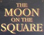 The pub sign. The Moon on the Square, Basildon, Essex