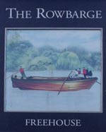 The pub sign. The Rowbarge, Woolhampton, Berkshire