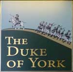 The pub sign. The Duke of York, Tunbridge Wells, Kent