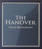The pub sign. The Hanover, Brighton, East Sussex