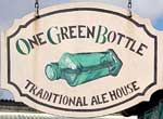 The pub sign. One Green Bottle, Battlesbridge, Essex