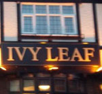 The pub sign. Ivy Leaf, Dartford, Kent