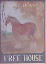 The pub sign. Shire Horse, Kettering, Northamptonshire