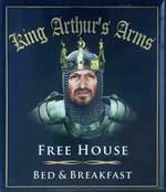 The pub sign. King Arthur's Arms, Tintagel, Cornwall