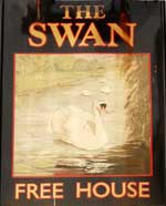 The pub sign. The Swan, Ashford, Kent