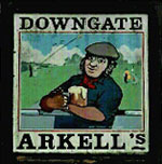 The pub sign. The Downgate, Hungerford, Berkshire