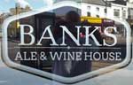 The pub sign. Banks Ale & Wine House, Cliftonville, Kent