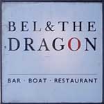 The pub sign. Bel & The Dragon, Reading, Berkshire