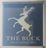 The pub sign. The Buck, Thornton-le-Dale, North Yorkshire