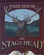 The pub sign. The Stags Head, Dunster, Somerset