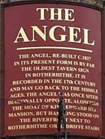 The pub sign. The Angel, Bermondsey, Central London
