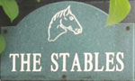 The pub sign. The Stables, West Herrington, Tyne and Wear