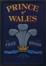The pub sign. Prince of Wales, Hoath, Kent