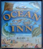 The pub sign. Ocean Inn, Dymchurch, Kent