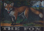 The pub sign. The Fox, Twickenham, Greater London