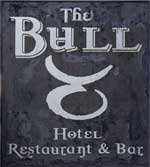 The pub sign. Bull Hotel, Wrotham, Kent