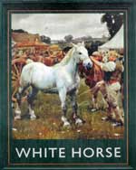 The pub sign. White Horse, Cranbrook, Kent