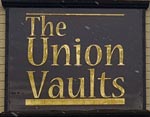 The pub sign. The Union Vaults, Chester, Cheshire