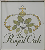 The pub sign. The Royal Oak, Blean, Kent