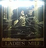 The pub sign. Ladies Mile, Brighton, East Sussex