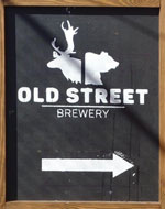 The pub sign. Old Street Brewery & Taproom, Bethnal Green, Greater London