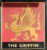 The pub sign. The Griffin, Brentford, Greater London