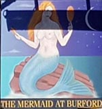 The pub sign. The Mermaid, Burford, Oxfordshire