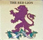 The pub sign. The Red Lion, Northmoor, Oxfordshire