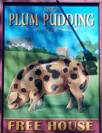 The pub sign. The Plum Pudding, Milton, Oxfordshire