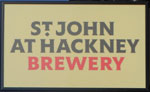 The pub sign. Hackney Church Brewery, Hackney, Greater London