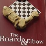 The pub sign. The Board & Elbow, Penrith, Cumbria