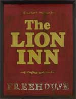 The pub sign. The Lion Inn, Theberton, Suffolk