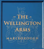 The pub sign. Wellington Arms, Marlborough, Wiltshire