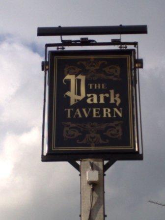 The pub sign. The Park Tavern, Eltham, Greater London