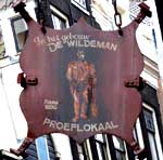 The pub sign. In De Wildeman, Amsterdam, Netherlands
