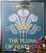 The pub sign. The Plume of Feathers, Greenwich, Greater London