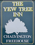 The pub sign. The Yew Tree Inn, Chalvington, East Sussex