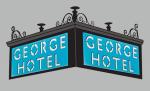 The pub sign. George Hotel, Bridport, Dorset