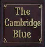 The pub sign. The Cambridge Blue, Cambridge, Cambridgeshire