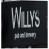 Pub sign for Willy's Pub & Brewery, Cleethorpes