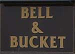 The pub sign. Bell and Bucket, North Shields, Tyne and Wear