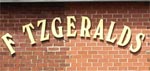 The pub sign. Fitzgeralds, Whitley Bay, Tyne and Wear