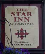 The pub sign. The Star Inn, Huddersfield, West Yorkshire