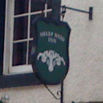 The pub sign. Sheep Heid Inn, Edinburgh, Edinburgh, City of