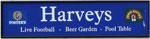 The pub sign. Harveys, Folkestone, Kent