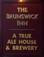 The pub sign. The Brunswick Inn, Derby, Derbyshire